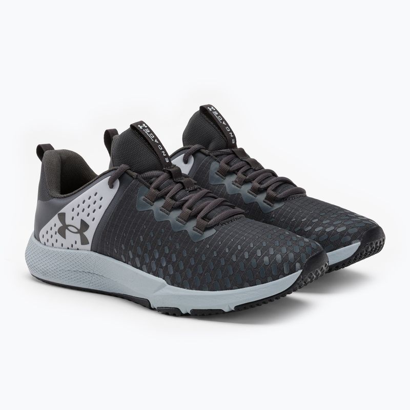 Under Armour Charged Engage 2 pantofi de antrenament pentru bărbați negru și alb 3025527 4