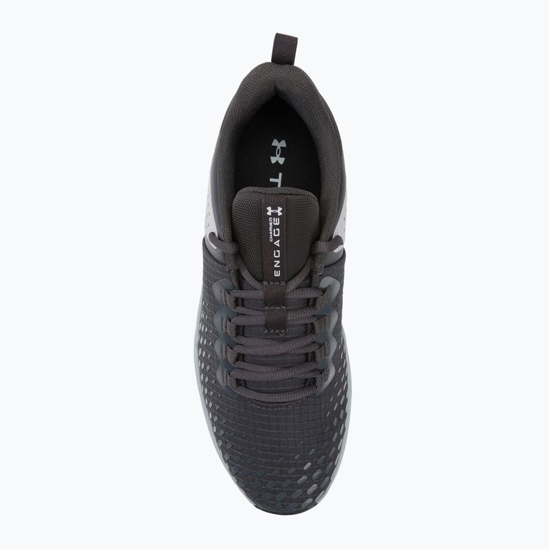 Under Armour Charged Engage 2 pantofi de antrenament pentru bărbați negru și alb 3025527 6
