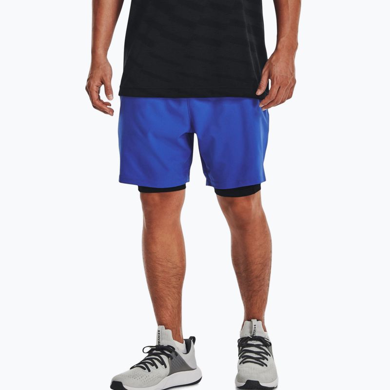Pantaloni scurți de antrenament 2 în 1 pentru bărbați Under Armour UA Vanish Woven Sts albastru 1373764 3
