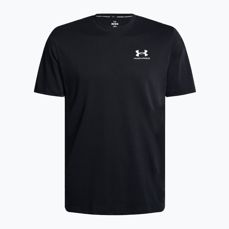 Tricou Under Armour Logo Emb Heavyweight pentru bărbați negru/alb 5