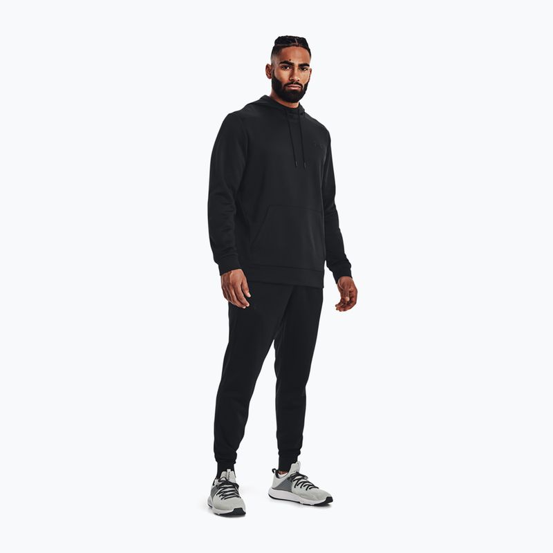 Under Armour Armour Fleece Hoodie pentru bărbați hanorac de antrenament negru 1373353-001 2