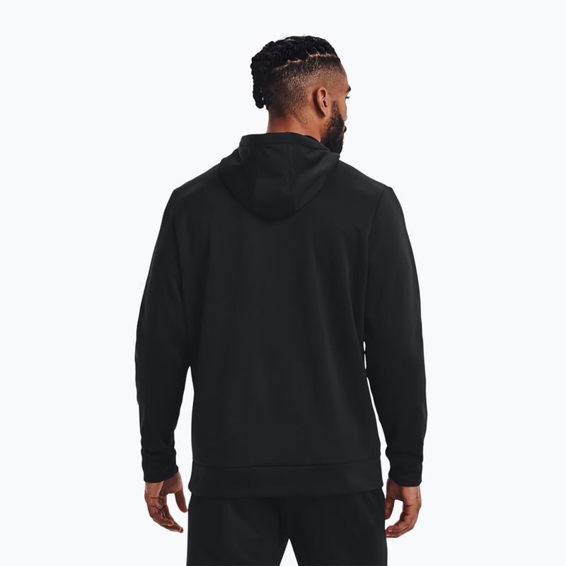 Under Armour Armour Fleece Hoodie pentru bărbați hanorac de antrenament negru 1373353-001 3