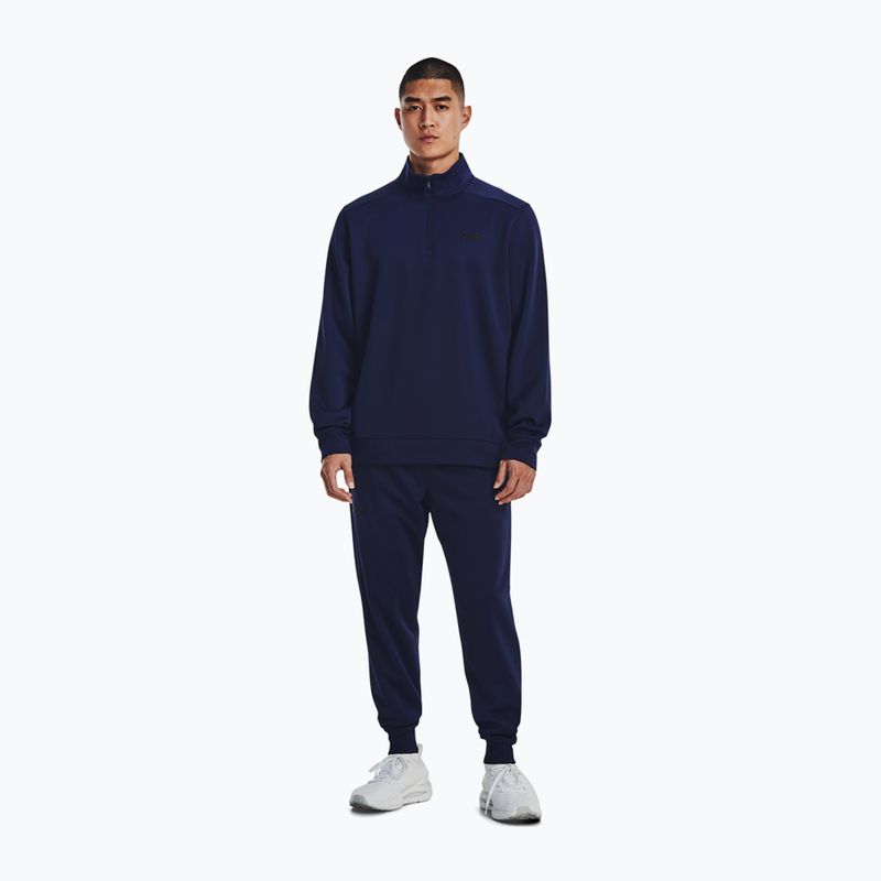 Hanorac de antrenament pentru bărbați Under Armour Armour Fleece 1/4 Zip midnight navy/black 2