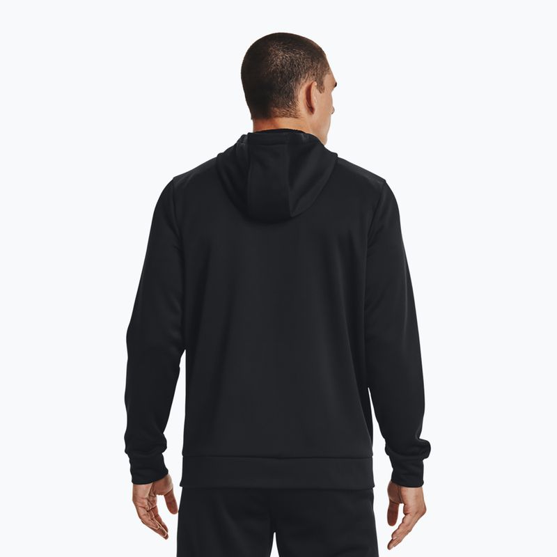 Bluză pentru bărbați Under Armour Fleece FZ Hoodie black/black 3
