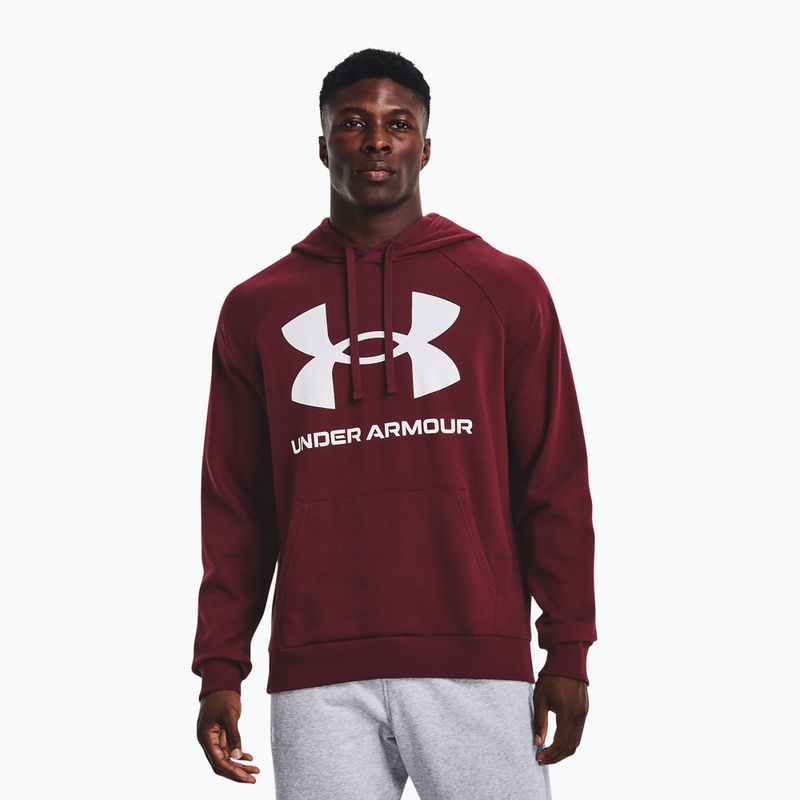 Bluză pentru bărbați Under Armour Rival Fleece Big Logo HD chestnut red