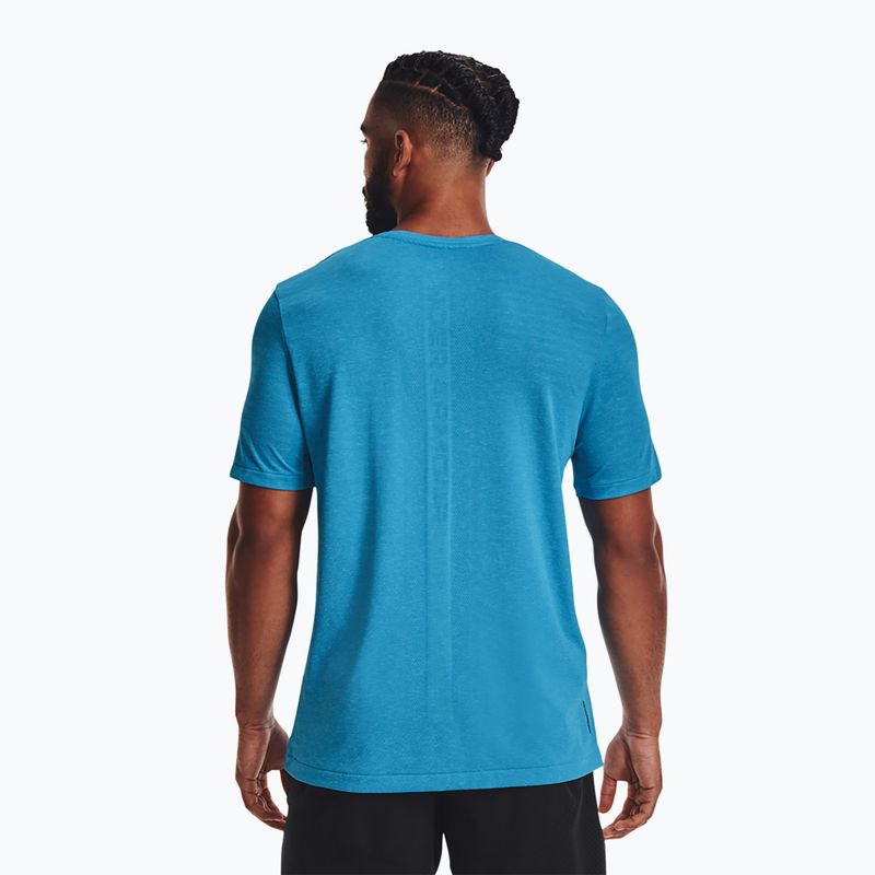Tricou de antrenament pentru bărbați Under Armour UA Rush Seamless Geosport SS albastru 1370441 2