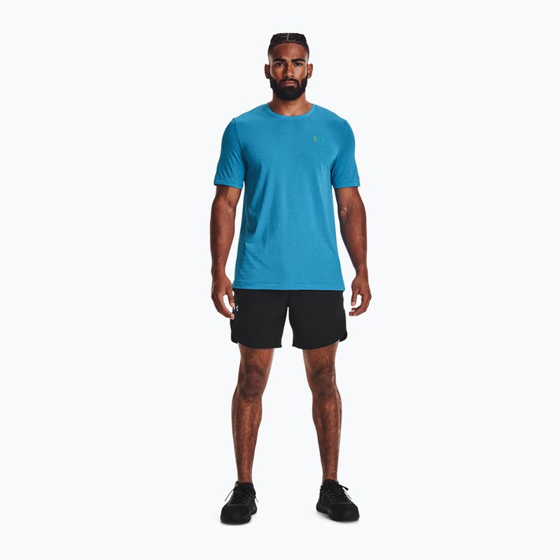 Tricou de antrenament pentru bărbați Under Armour UA Rush Seamless Geosport SS albastru 1370441 3