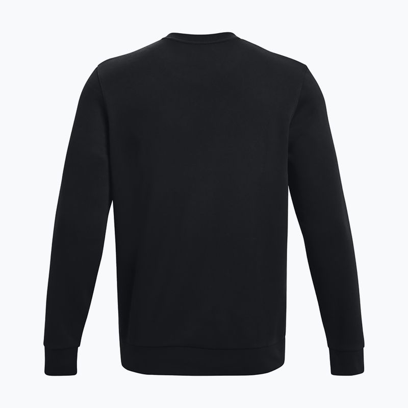 Bărbați Under Armour Essential Fleece Crew tricou negru/alb pentru bărbați 5