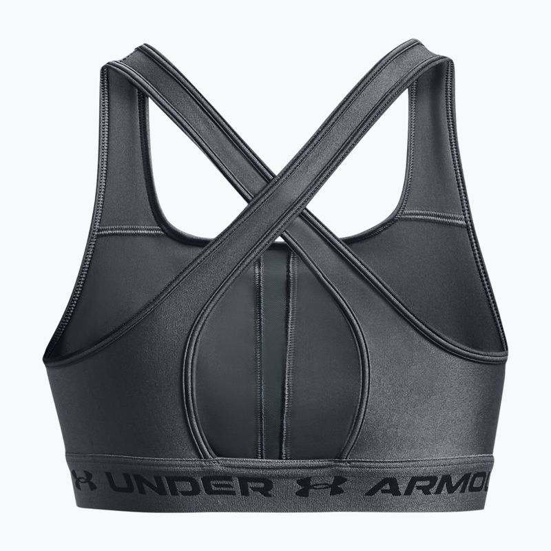 Sutien de fitness Under Armour Crossback Mid pitch gri/negru 6