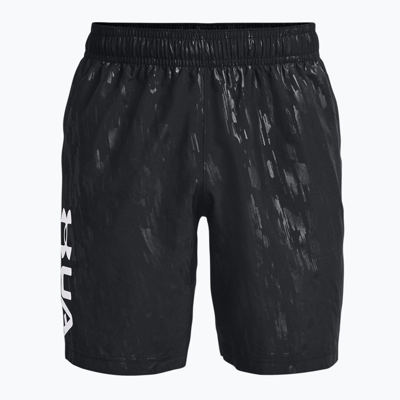 Pantaloni scurți de antrenament pentru bărbați Under Armour UA Woven Emboss negru 1361432-003