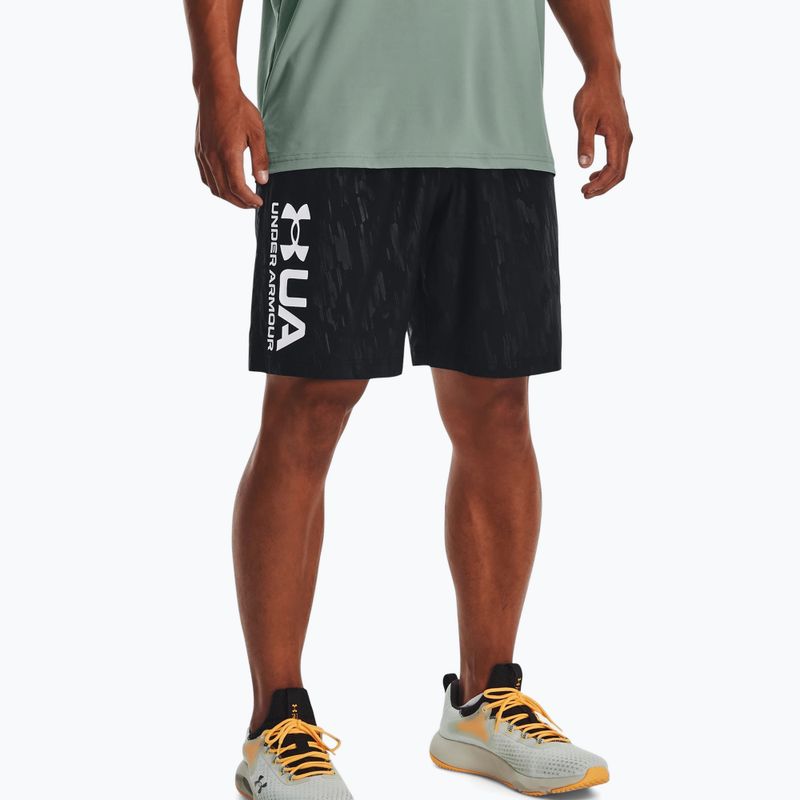 Pantaloni scurți de antrenament pentru bărbați Under Armour UA Woven Emboss negru 1361432-003 3