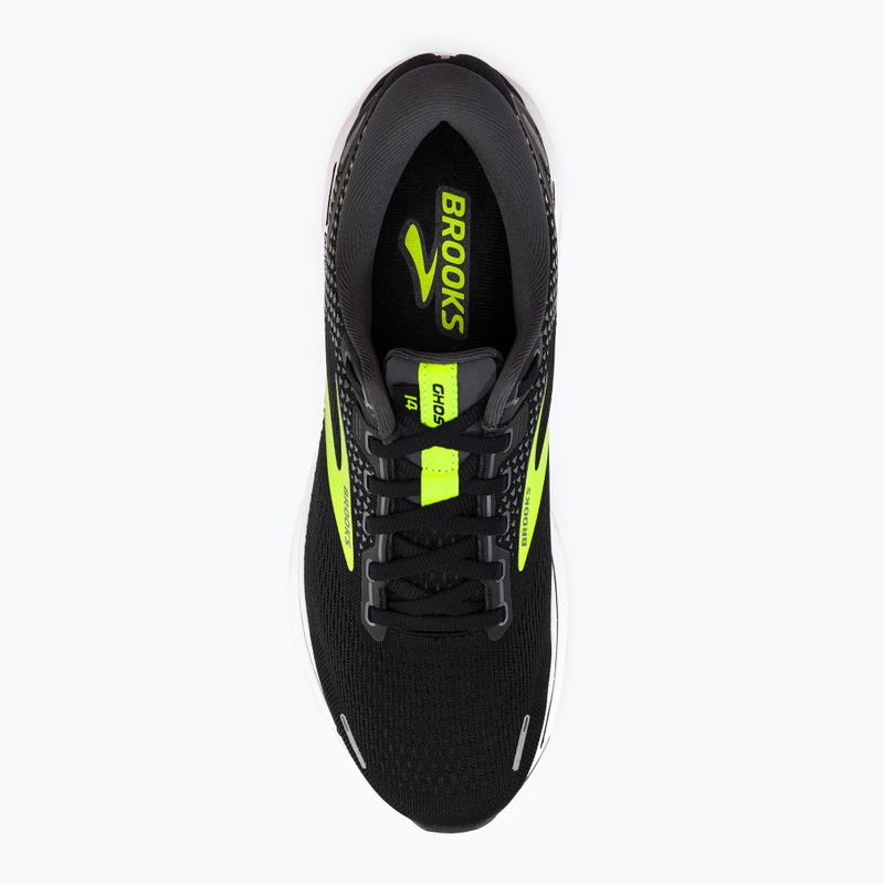 Pantofi de alergare pentru bărbați BROOKS Ghost 14 negru-verde 1103691D047 6
