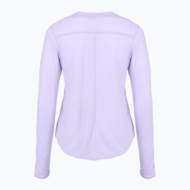 Tricou de alergare pentru femei Brooks Distance Graphic LS heather violet dash/stripe 2
