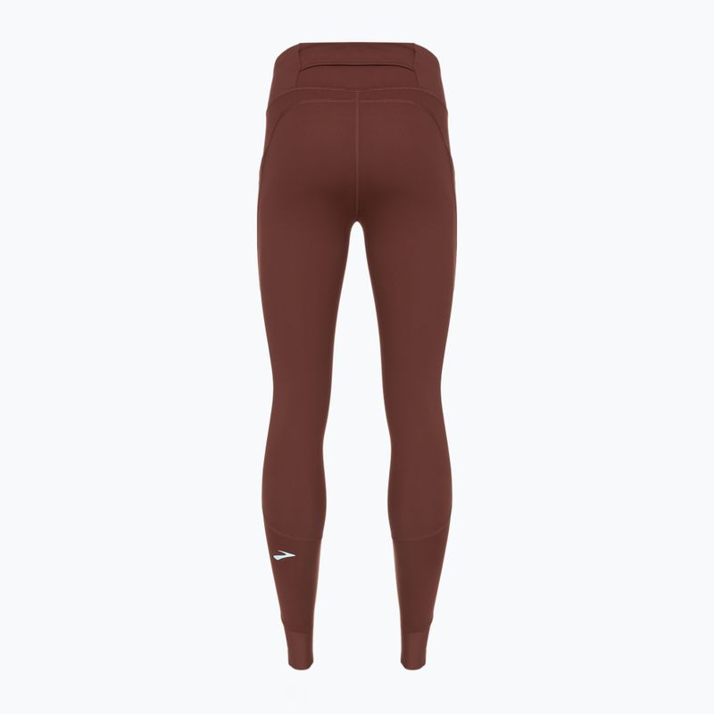 Colanți de alergare pentru femei Brooks Momentum Thermal Tight run raisin 2