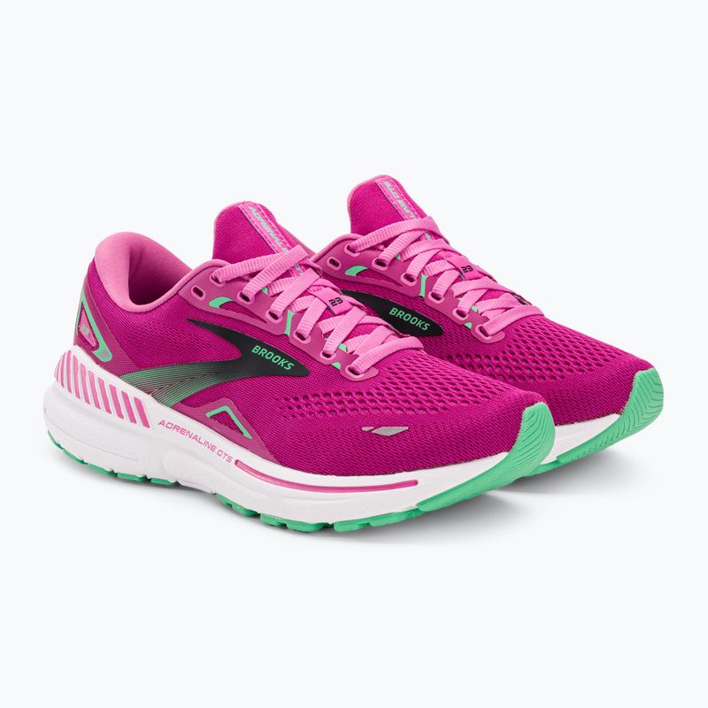 Pantofi de alergare pentru femei Brooks Adrenaline GTS 23 roz/festival fucsia/negru 4