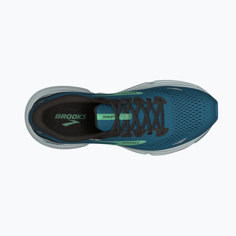 Brooks Ghost 15 bărbați pantofi de alergare albastru marocan / negru / mugur de primăvară 15