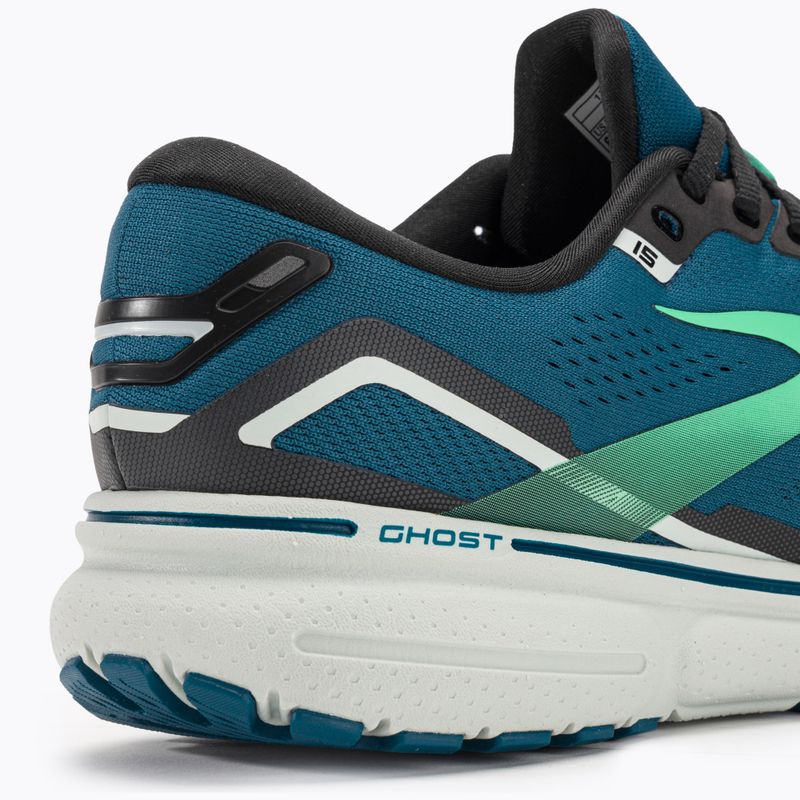 Brooks Ghost 15 bărbați pantofi de alergare albastru marocan / negru / mugur de primăvară 9