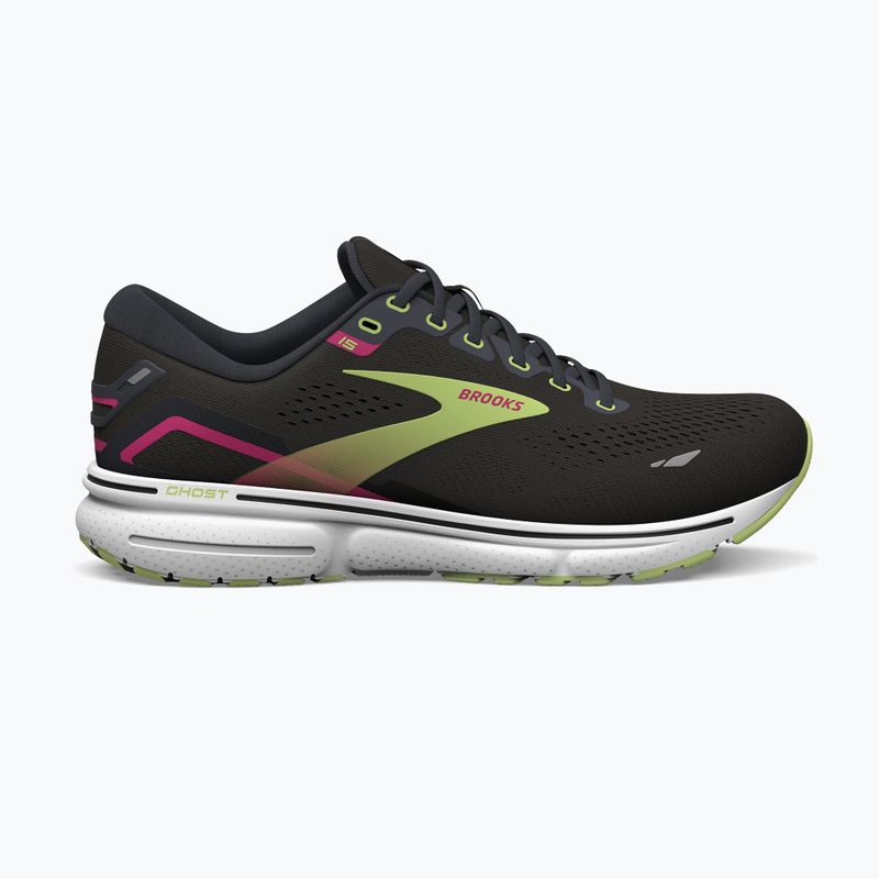 Brooks Ghost 15 pantofi de alergare pentru femei negru/ebony/verde aprins 12