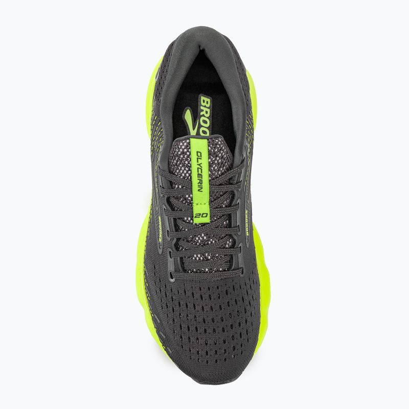Brooks Glycerin 20 pantofi de alergare pentru bărbați negru/peră neagră/albă/albă 5