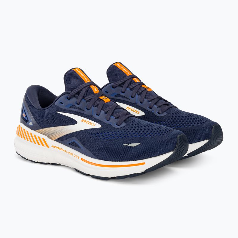 Încălțăminte de alergare pentru bărbați Brooks Adrenaline GTS 23 peacoat/ultramarina/orange 5