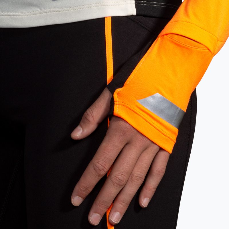 Bluză de alergare pentru femei Brooks Run Visible 1/2 Zip 2.0 ecru/fluoro flash/black 6