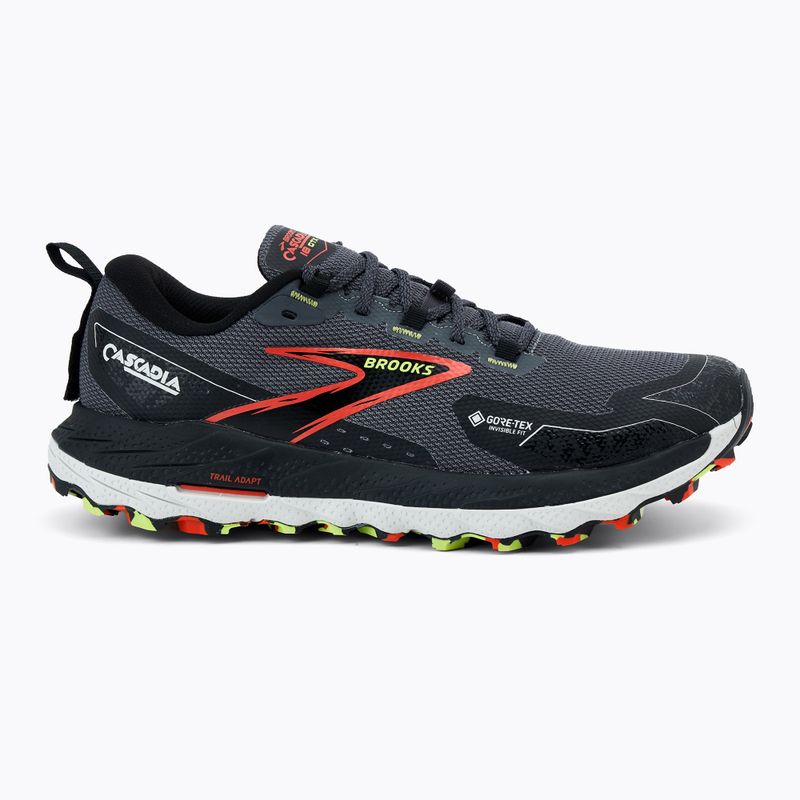 Încălțăminte de alergare pentru bărbați Brooks Cascadia 18 GTX blackened pearl/black/tomato 2