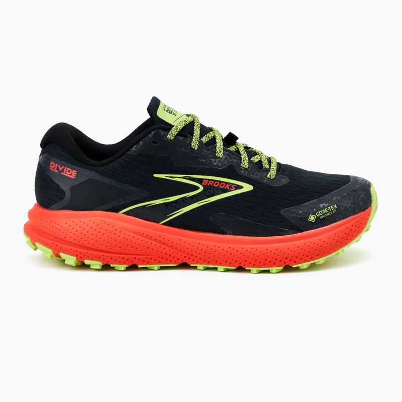 Încălțăminte de alergare pentru bărbați Brooks Divide 5 GTX black/cherry/lime 2