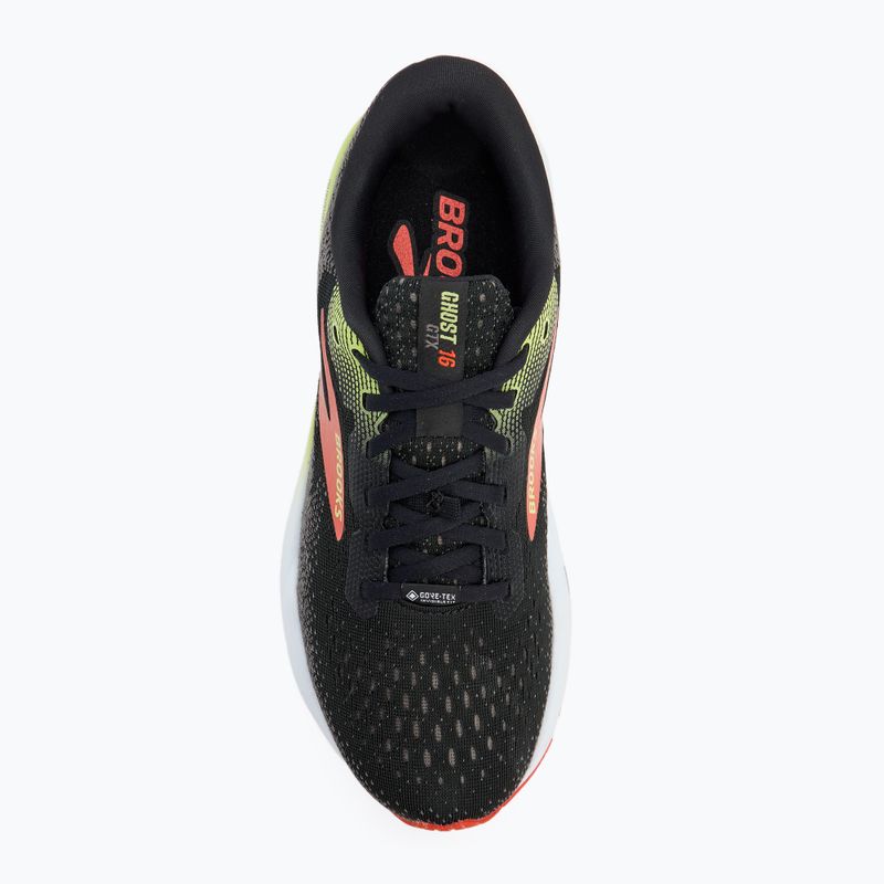 Încălțăminte de alergare pentru bărbați Brooks Ghost 16 GTX black/mandarin red/green 5