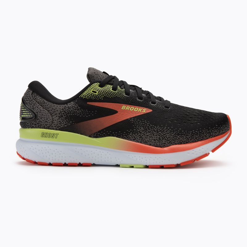 Încălțăminte de alergare pentru bărbați Brooks Ghost 16 black/mandarin red/green 2