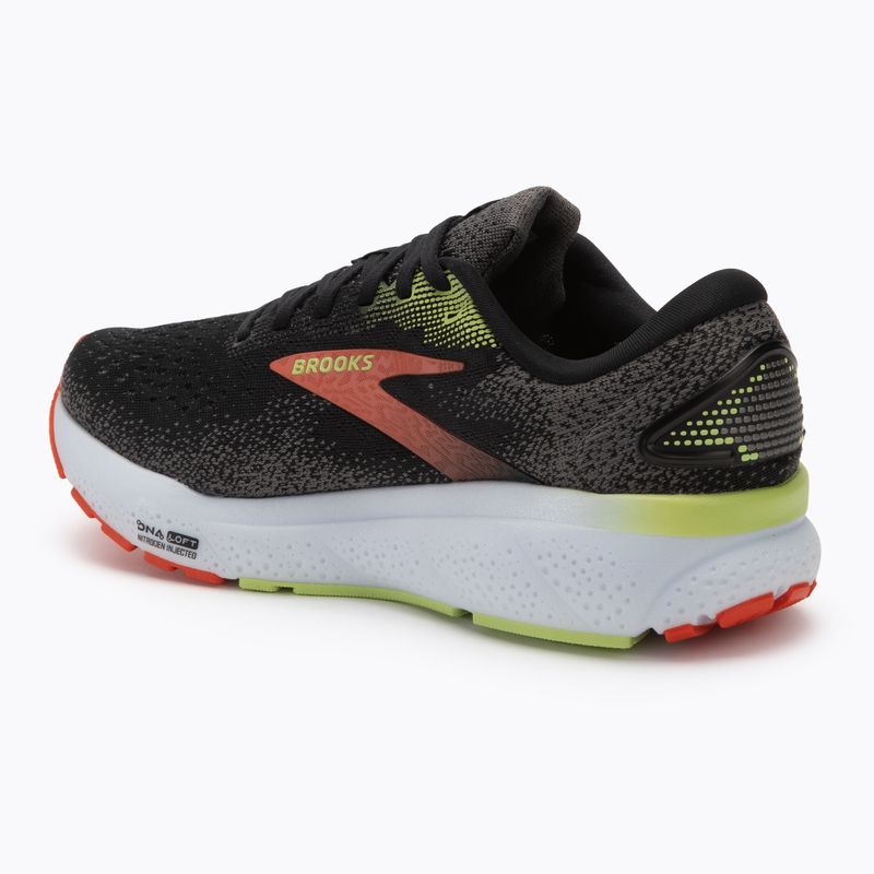 Încălțăminte de alergare pentru bărbați Brooks Ghost 16 black/mandarin red/green 3