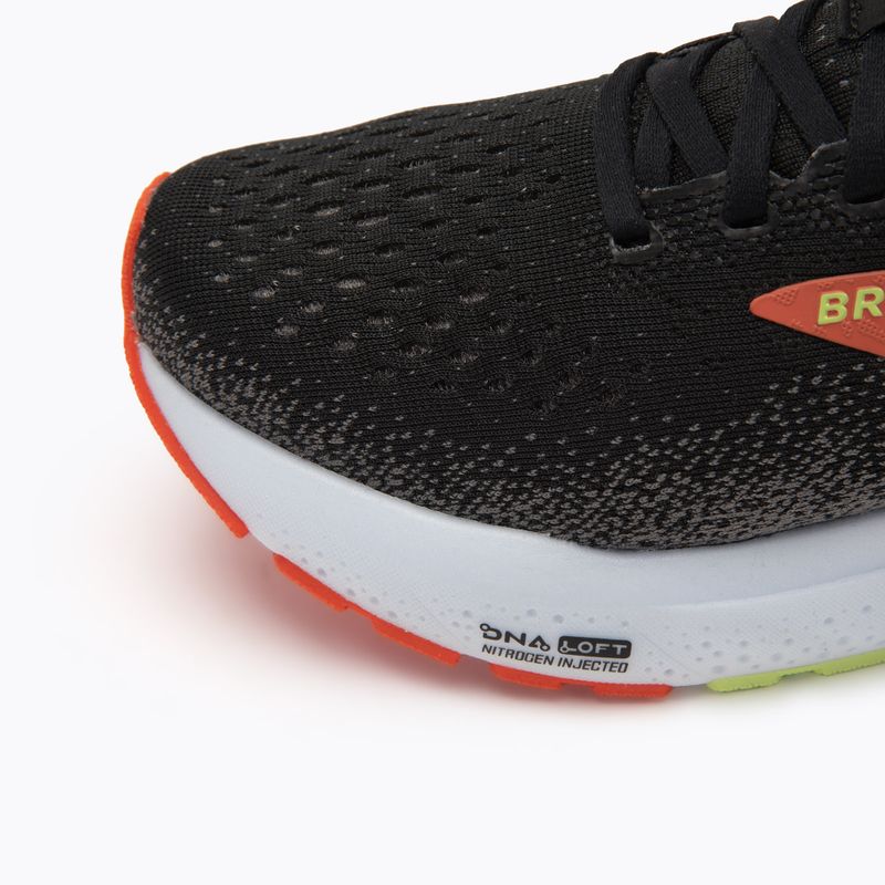 Încălțăminte de alergare pentru bărbați Brooks Ghost 16 black/mandarin red/green 7