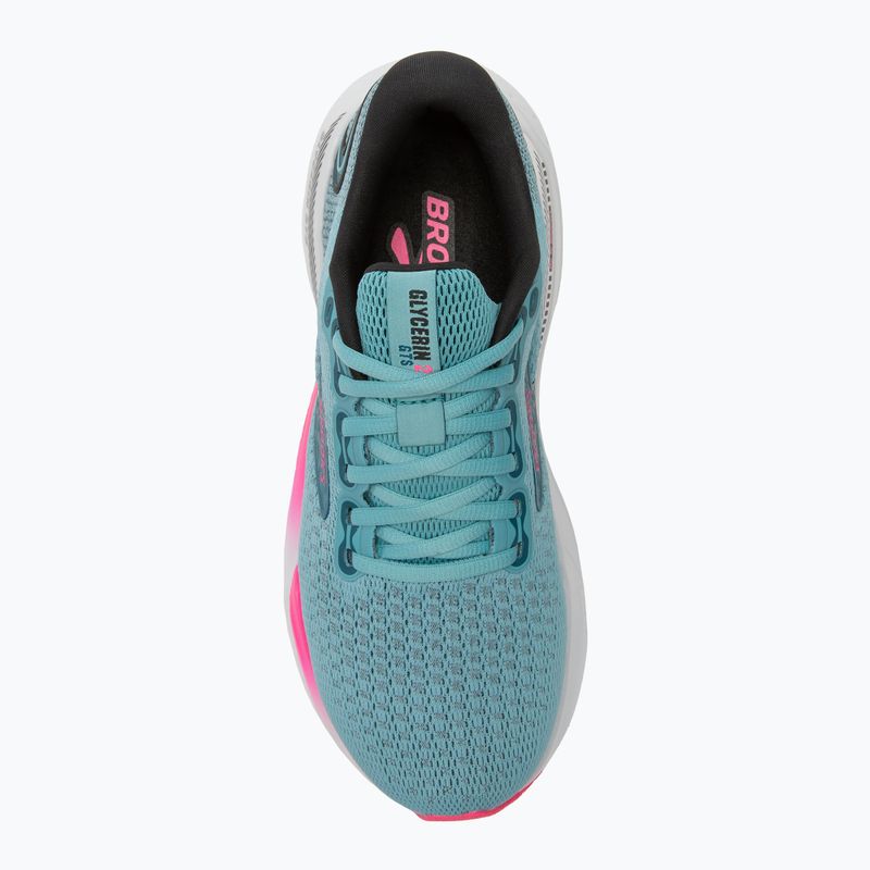 Încălțăminte de alergare pentru femei Brooks Glycerin GTS 21 moroccan blue/aqua/pink 5