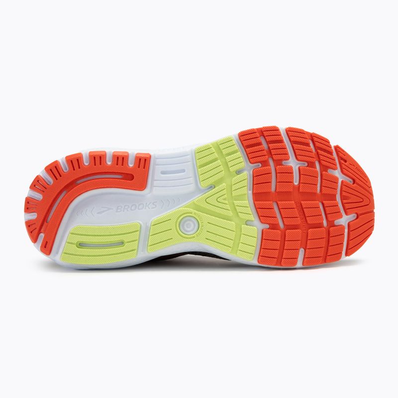 Încălțăminte de alergare pentru bărbați Brooks Ghost 16 wide fit black/mandarin red/green 4