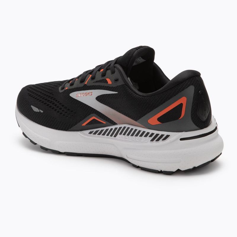 Încălțăminte de alergare pentru bărbați Brooks Adrenaline GTS 23 black/mandarin red/silver 3