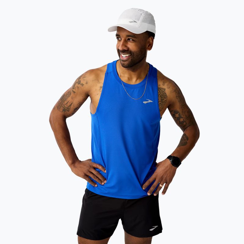 Tank top de alergare pentru bărbați Brooks Atmosphere Singlet 3.0 neo blue 4