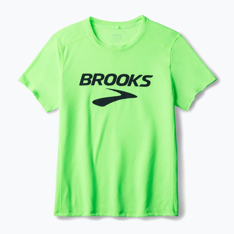 Tricou de alergare pentru bărbați Brooks Distance 3.0 neo limeade/brooks logo 6