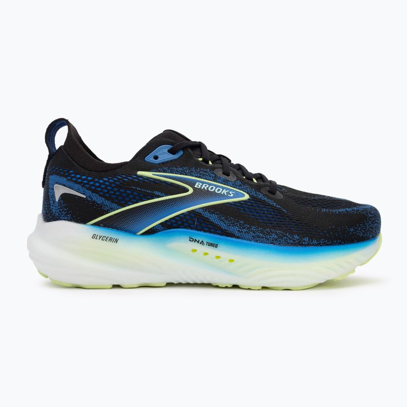 Încălțăminte  de alergare pentru bărbați Brooks Glycerin 22 wide fit black/cobalt/neo yellow 2