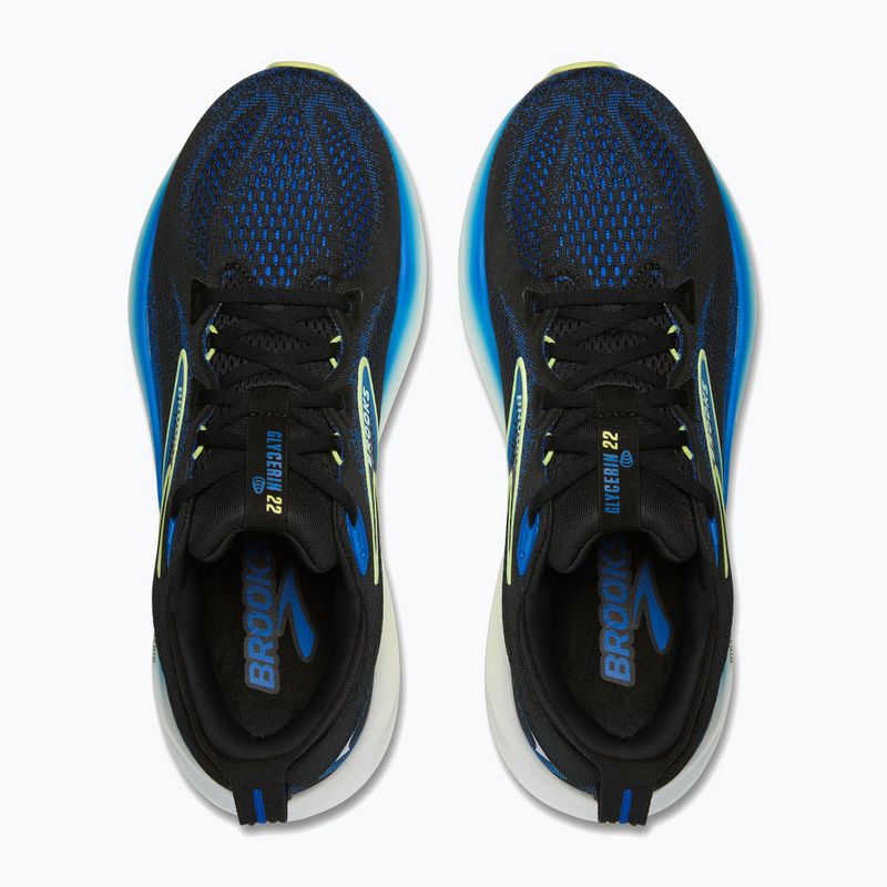 Încălțăminte  de alergare pentru bărbați Brooks Glycerin 22 wide fit black/cobalt/neo yellow 12