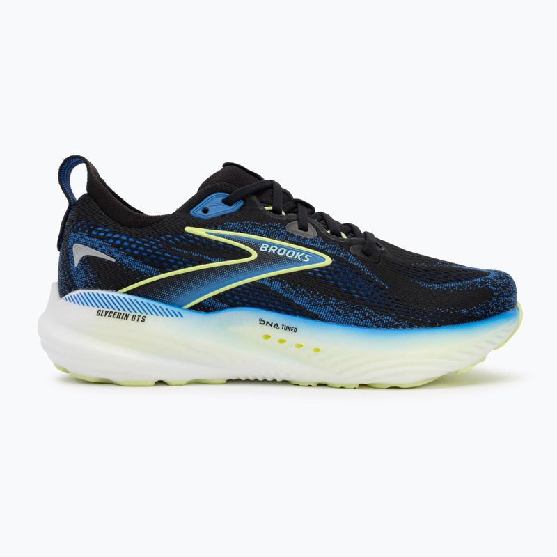 Încălțăminte  de alergare pentru bărbați Brooks Glycerin GTS 22 black/cobalt/neo yellow 2