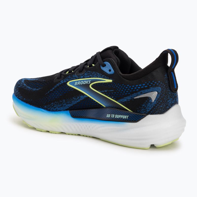 Încălțăminte  de alergare pentru bărbați Brooks Glycerin GTS 22 black/cobalt/neo yellow 3