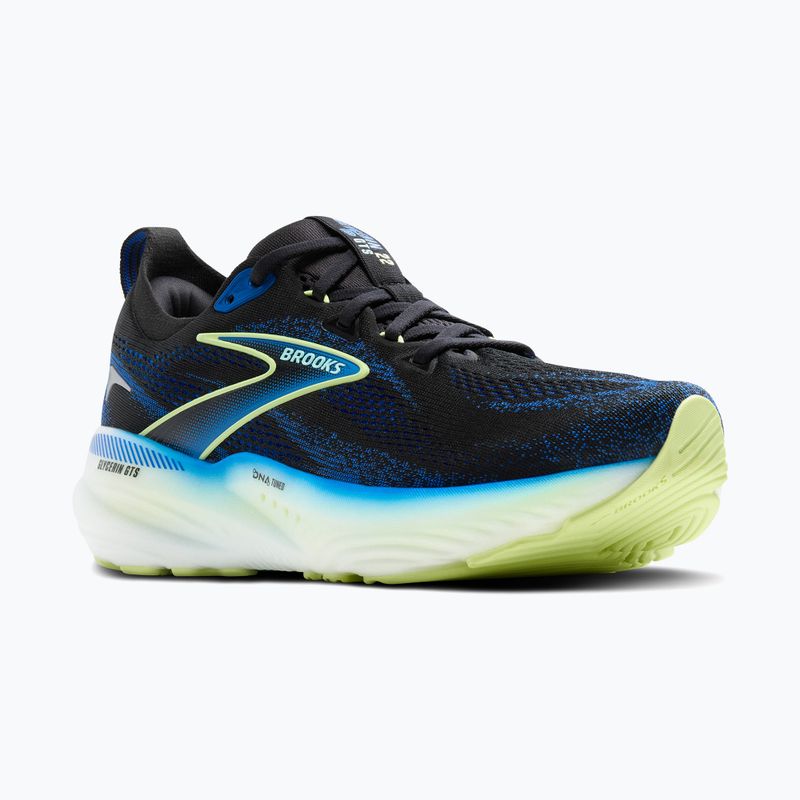 Încălțăminte  de alergare pentru bărbați Brooks Glycerin GTS 22 black/cobalt/neo yellow 8