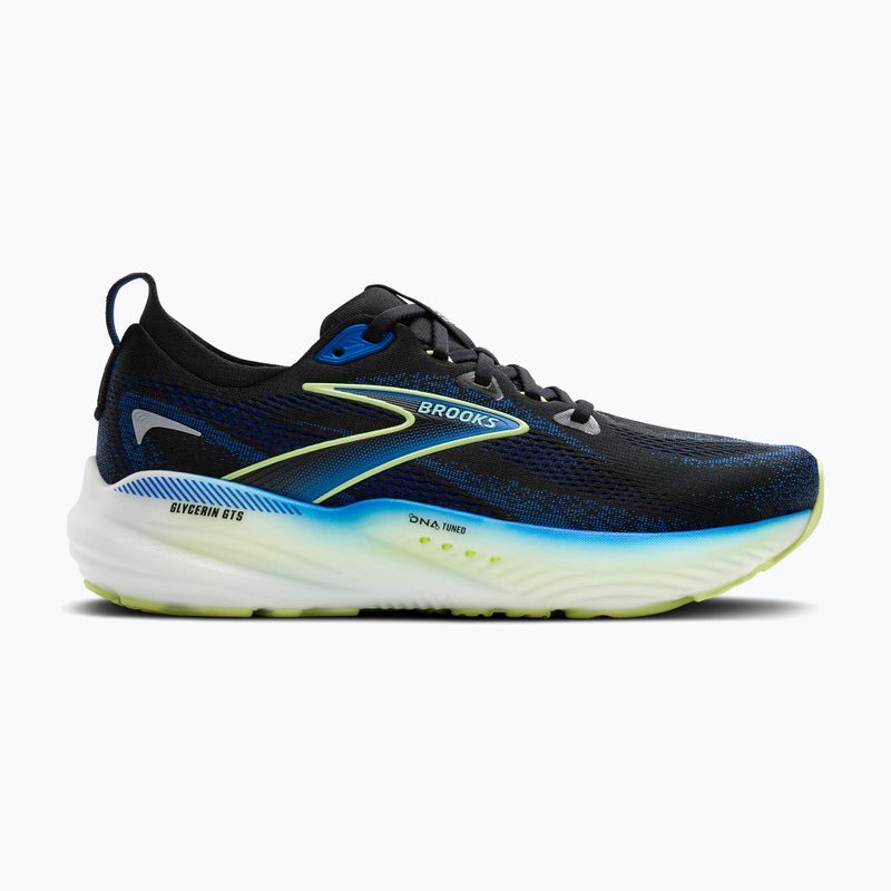 Încălțăminte  de alergare pentru bărbați Brooks Glycerin GTS 22 black/cobalt/neo yellow 9