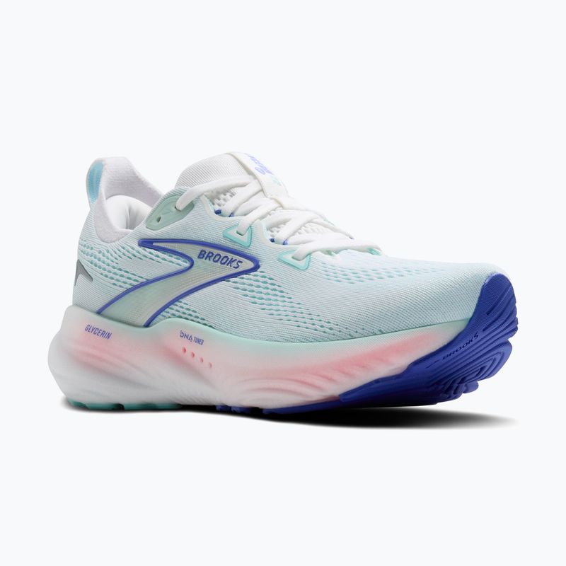 Încălțăminte  de alergare pentru femei Brooks Glycerin 22 wide fit white/limpet shell/amparo blue 8