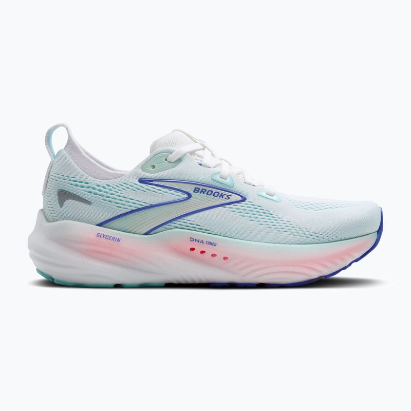 Încălțăminte  de alergare pentru femei Brooks Glycerin 22 wide fit white/limpet shell/amparo blue 9