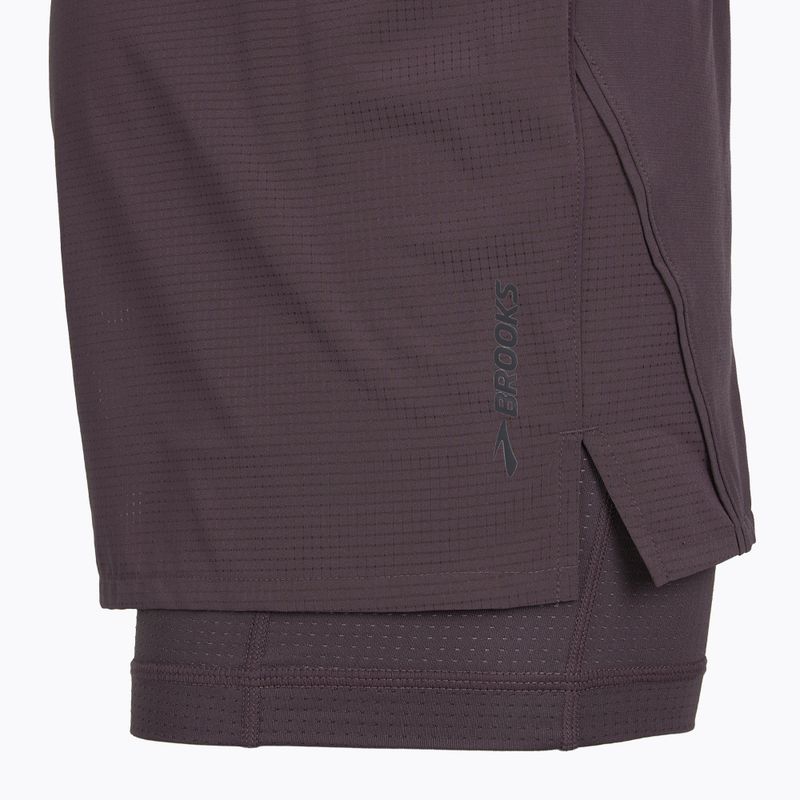 Pantaloni scurți de alergare pentru bărbați Brooks High Point 5" 2IN1 2.0 dark russet 3