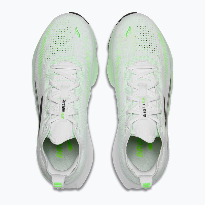 Încălțăminte de alergare pentru bărbați Brooks Glycerin Flex white/green gecko/phantom 7