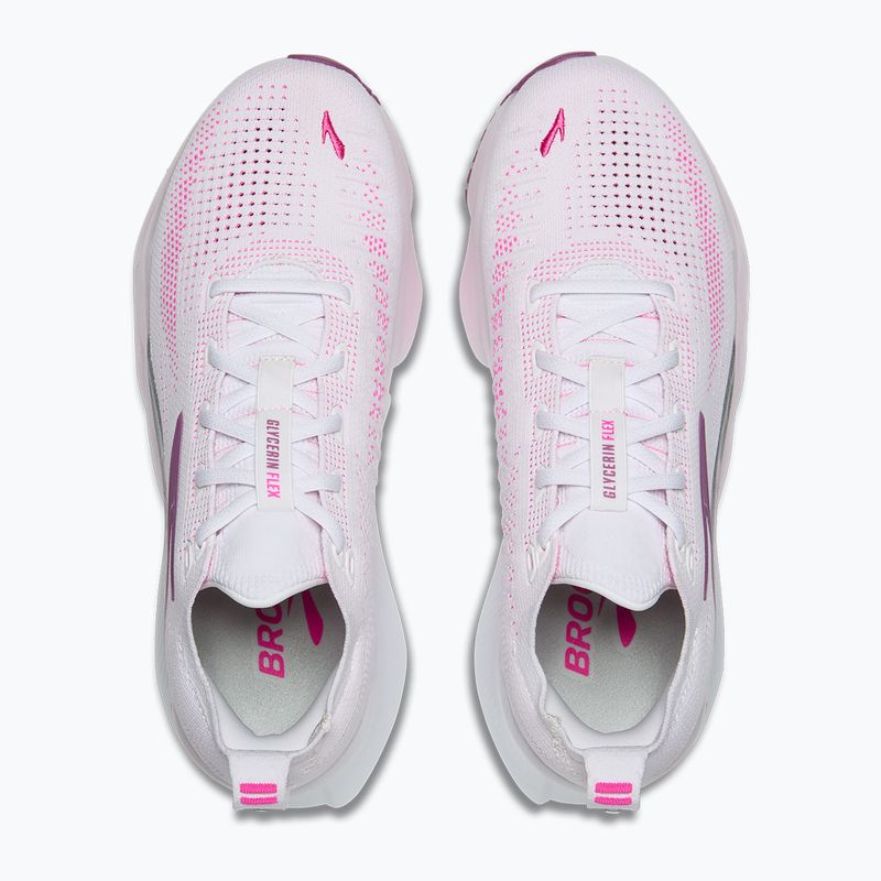 Încălțăminte de alergare pentru femei Brooks Glycerin Flex white/cyber pink/argyle 7