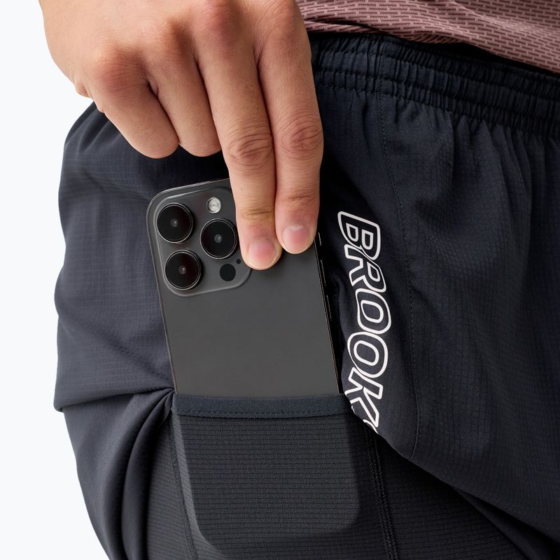 Pantaloni scurți de alergare pentru bărbați Brooks Cascadia 2-in-1 Short black 5