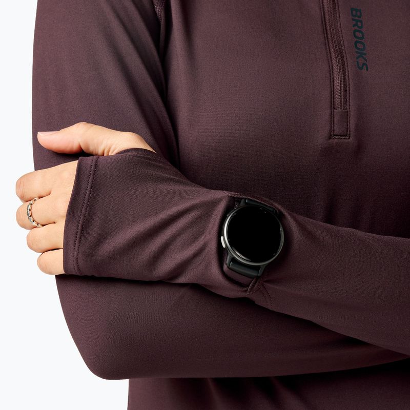 Bluză de alergare pentru femei Brooks Dash 1/2 Zip 3.0 brown 4