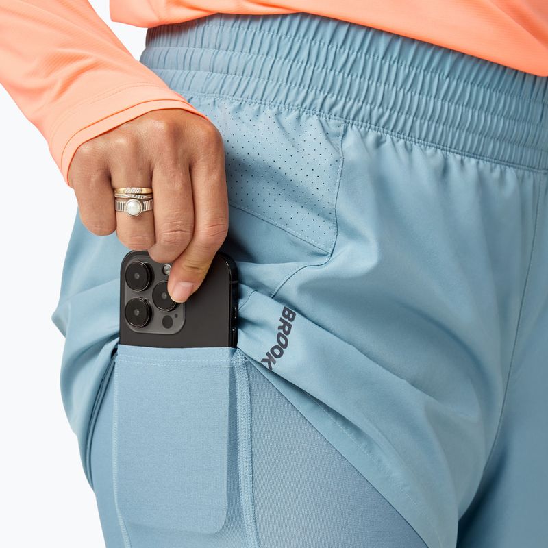 Pantaloni scurți de alergare pentru femei Brooks Dash 2in1 blue 4